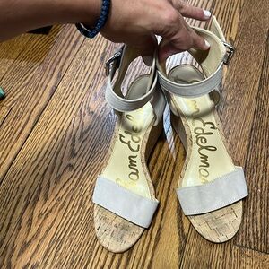 Sam Edelman dusty pink wedge sandals